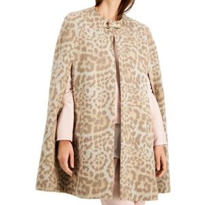 NWT INC International Concepts Cheetah-print Cape Cleo Cheetah SZ S